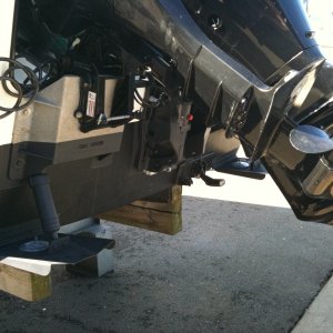 Media 'Bottom Paint-High up the transom.' in album 'Rail Mount Bracket-Polyboard'