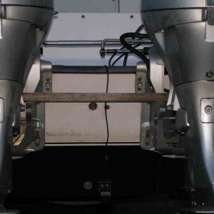 Another view of dowel under engine for traveling in down position