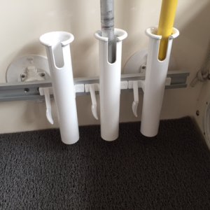 Sea Sucker rod holder and SCUBA tank holder