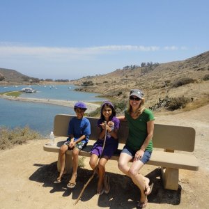 Devin, Maya and Robin Raval (Thataway's family) at Cat Harbor
