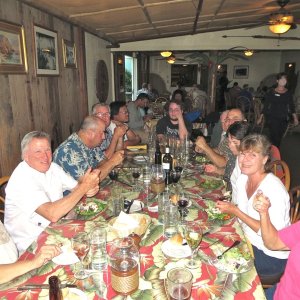 Media 'Dinner at Doug's Reef at the Isthmus' in album 'A bunch of C Dorys at Two Harbors (Isthumus) 2012'