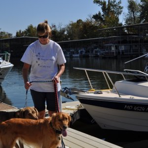 Buzzard Rock Marina and the girls