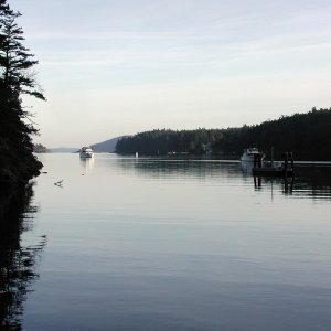 Media 'Entrance to Reid Harbor, Stuart Island - 2-22-04' in album 'Daydream at Sucia Dock - First Birthday Cruise - 2-14-04'