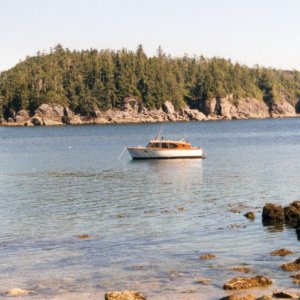 Cruising Clayoquot Sound in a prior boat.