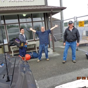 Bill, Robert & Ken at the Anacortes Airport Friday morning.