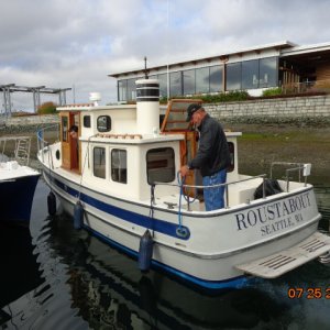 Pulling out of the slip.