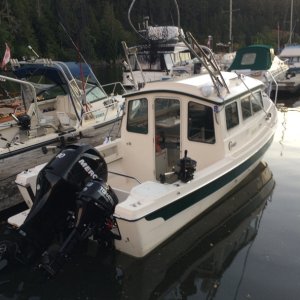Media 'Just had the new kicker installed by Sherwood Marine.' in album 'Sam's first spring.'