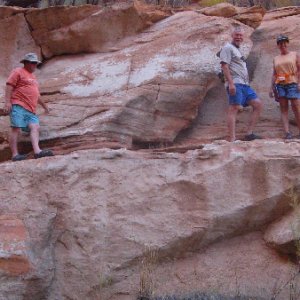 Jody, Russ and Toni Took the High Route in Explorer Canyon 9-21-09.Sized