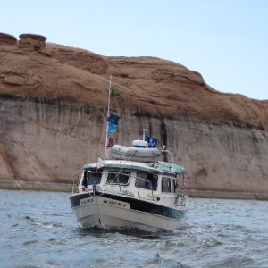 Laurna Jo on Lake Powell on Way to Forgotten Canyon 9-15-09.Sized