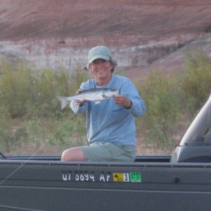 Robbi Showing Her Catch at Oak Canyon 9-19-09.Sized