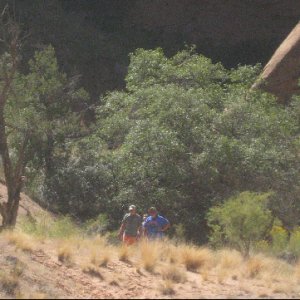 Russ and Pat (Toni Behind) on Trail to End of Oak Canyon 9-19-09.Sized
