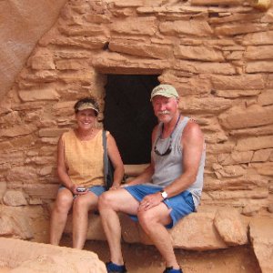 Toni and Russ at Defiance House at Forgotten Canyon 9-15-09 - Anbother Shot.Sized