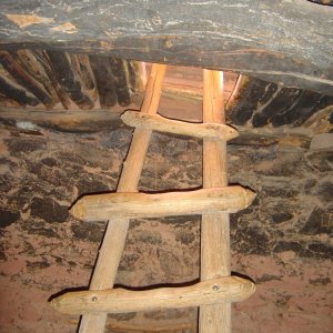 ladder into restored Anasazi kiva