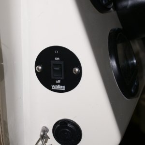 Wallas 1300 Install -DSC06159  Remote switch is mounted on the side of the helm where it is easy to reach from the helm seat, First Mate's seat, or v-berth.