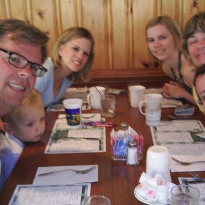 The whole crew together
Dads always happy then