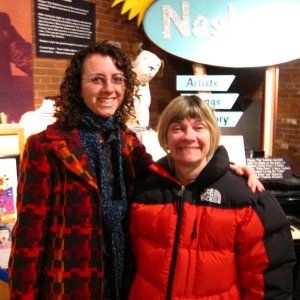 Cathy and Kim at the Music hall of fame in Nashville