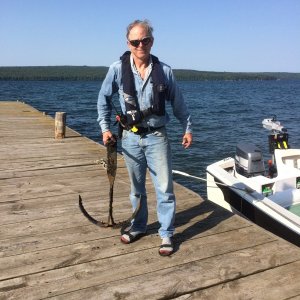 Catch of the day at the Manitou Island Dock, Apostle Islands. 9.10.2017
