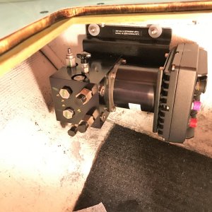 Media 'Garmin Smart pump installed under V-Berth' in album 'Hole in dash where I removed old RayMarine control head and will install new Garmin control head'