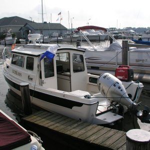 In the slip, loading for survey.