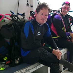 After the diving.