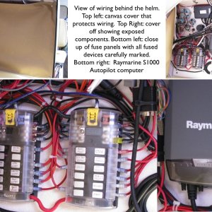 Close up of Helm Wiring