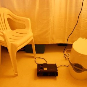 Caframo heater keeps cockpit and cabin warm on it lowest setting of 600 watts when the outside temperature is in the 50s.