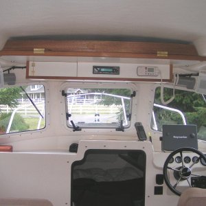 (Pat Anderson) Electronics Shelf (built by David on Anna Leigh) and Helm - AudioSource Speakers