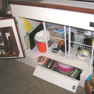 (Pat Anderson) Under Galley Slide Out Drawers and Under Floor Door