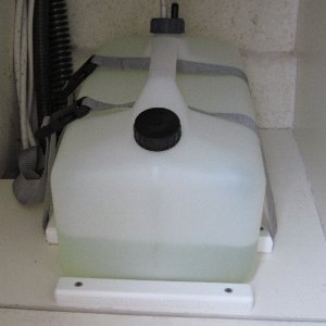 Webasto Fuel Tank on Floor of Hanging Locker