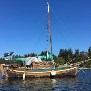 Some interesting boats anchored in the harbor