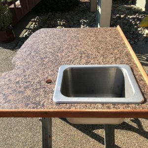 New "granite" counter top.