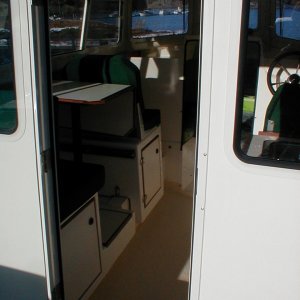 New interior inside, facing foward.