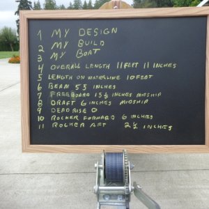 Media 'Joe's specs on his 11 feet 11 inches rowboat' in album 'Joe's Mini-Matey note'