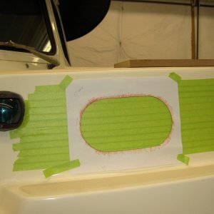 Positioned and ready to cut.