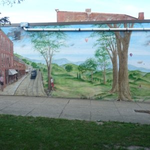 Many towns had murals.  This one in Lyons, NY.