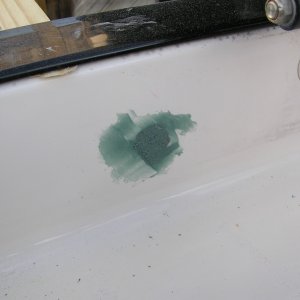 Repair was ground and layer of Duraglass skimmed over the convex.