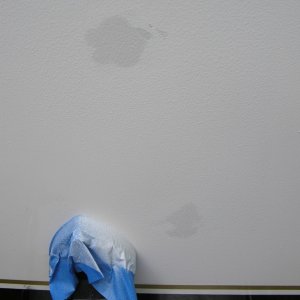 Media 'Patches became visible overnight.  Both these are more "wet" than the other two.  It has me confused.' in album 'Grinding away the gelcoat.  Note the pink foam core.'