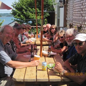 C-Brats at Lunch in Castine with Jeff and Karen Siegel of Active Captain