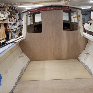 Start of a pilot house bulkhead