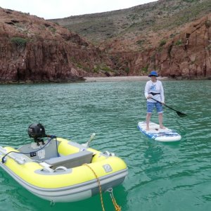 Dana loves to Paddle board, this is her new downsized C-dory sized board