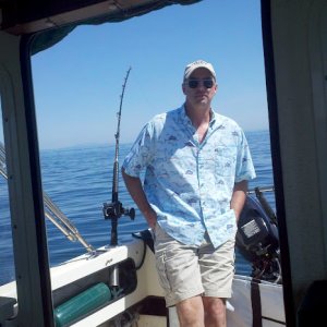Media 'This is how we halibut fish in Port Angeles!' in album 'Daughter Laura visiting from Vancouver, BC. Her first Gulf of Mexico fish, an Amberjack.'