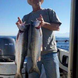 Media 'Da Nerd with a couple nice silvers. Great to have you onboard again!' in album 'Daughter Laura visiting from Vancouver, BC. Her first Gulf of Mexico fish, an Amberjack.'