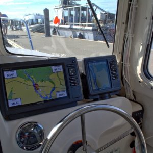 Media 'Back at the marina. 54 nm on the trip and now at 365 hours total on the Merc 90' in album 'Departing the marina after work Thursday night to head to the FHCBGT. Brought the bike to try and explore the island.'