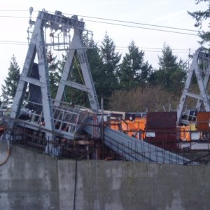 Media 'Pictures taken in mid December during walk across bridge. This is the Gig Harbor anchor.' in album 'Tacoma Narrows Bridge Construction'