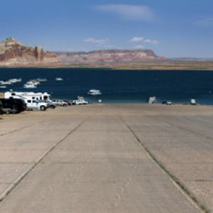 The ramp at Wahweap Marina goes on and on