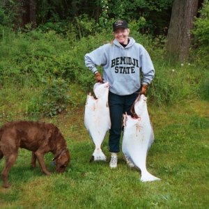 That "Minnesota Girl" can sure catch fish... Port Angeles halibut