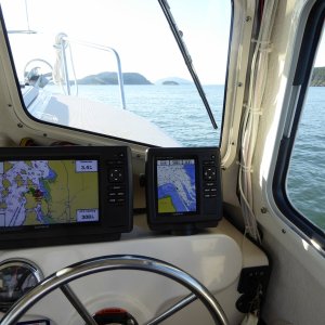 Exiting the channel, looks like a nice cruise ahead.