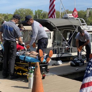 CG aux inspection on Thataway.... no sooner than the man said ?I feel like I?m gonna pass out??, Marie had a blood pressure cuff out taking pressure and pulse