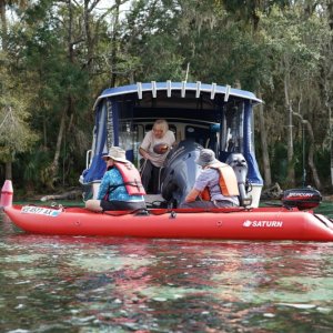 Out for a paddle and visit!