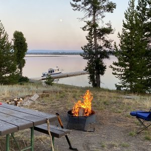 Evening campfire Wolf Bay